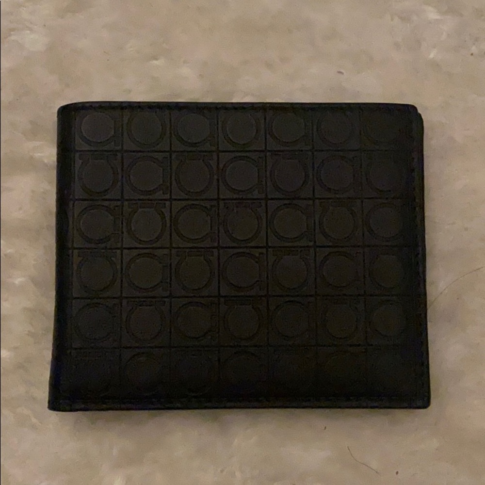 Salvatore Ferragamo Stamped Gancini Bifold Wallet